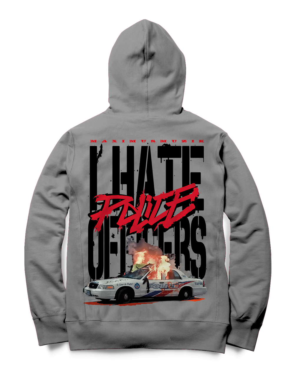 Bild von I HATE - HOODIE (grau)